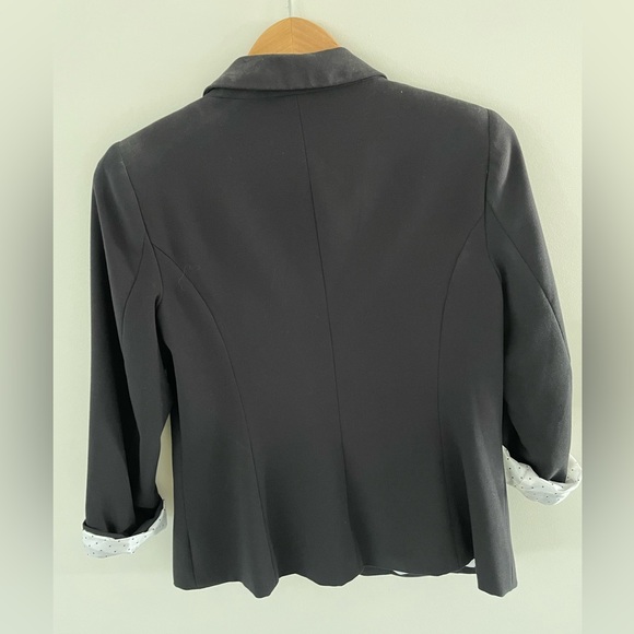 Kensie black fitted blazer with rolled sleeves M - Picture 3 of 5